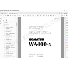 Komatsu Wheel Loader WA400-5 WA400-5H service & repair manual