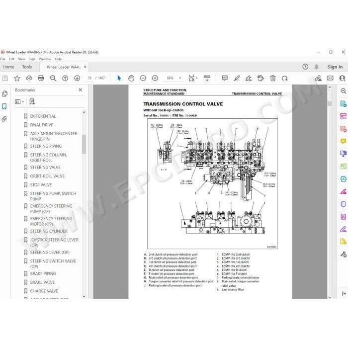Komatsu Wheel Loader WA400-5 WA400-5H service & repair manual