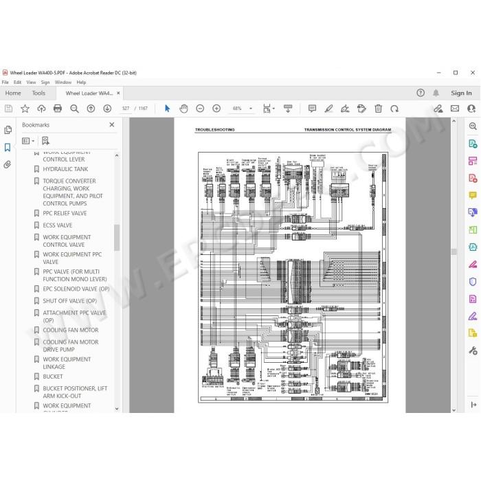 Komatsu Wheel Loader WA400-5 WA400-5H service & repair manual
