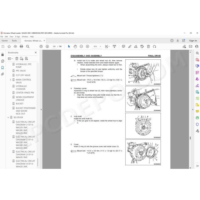 Komatsu Wheel Loader WA420-3MC service & repair manual