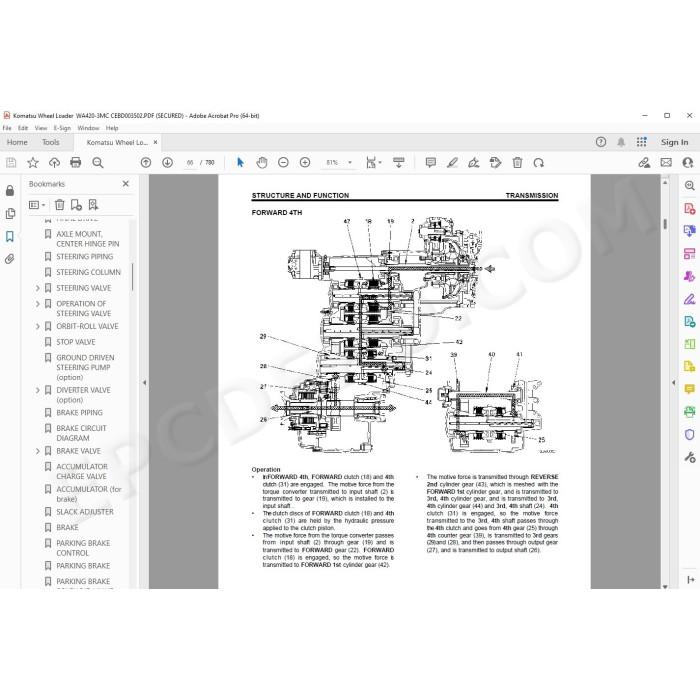 Komatsu Wheel Loader WA420-3MC service & repair manual