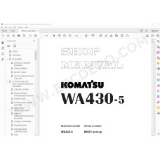 Komatsu Wheel Loader WA430-5 service & repair manual