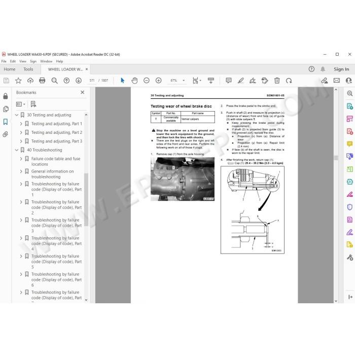 Komatsu Wheel Loader WA430-6 service & repair manual