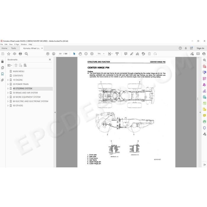 Komatsu Wheel Loader WA450-2 service & repair manual