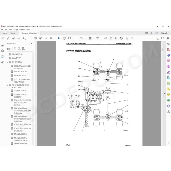 Komatsu Wheel Loader WA450-3 service & repair manual
