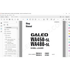 Komatsu Wheel Loader WA450-5L WA480-5L Galeo service & repair manual