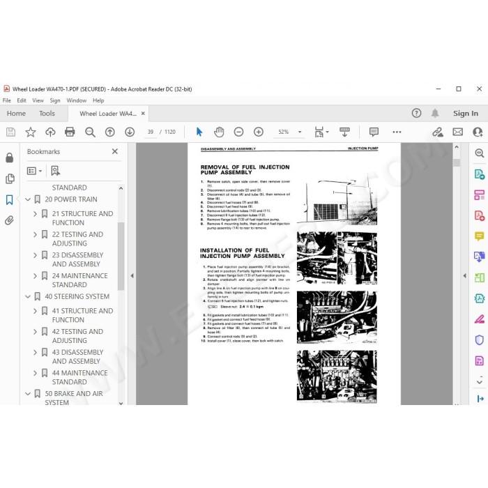 Komatsu Wheel Loader WA470-1 service & repair manual