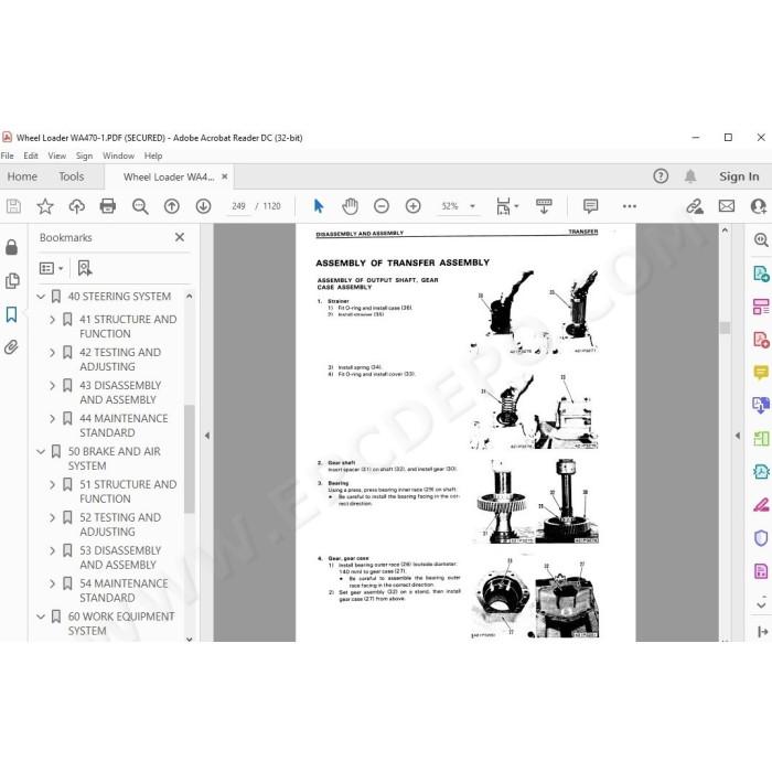 Komatsu Wheel Loader WA470-1 service & repair manual