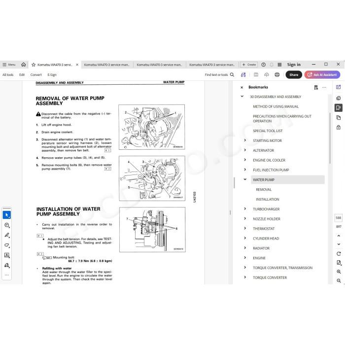 Komatsu Wheel Loader WA470-3 service & repair manual