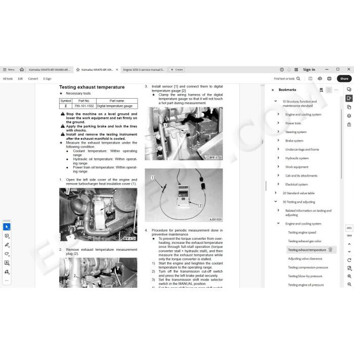 Komatsu Wheel Loader WA470-6R WA480-6R service & repair manual