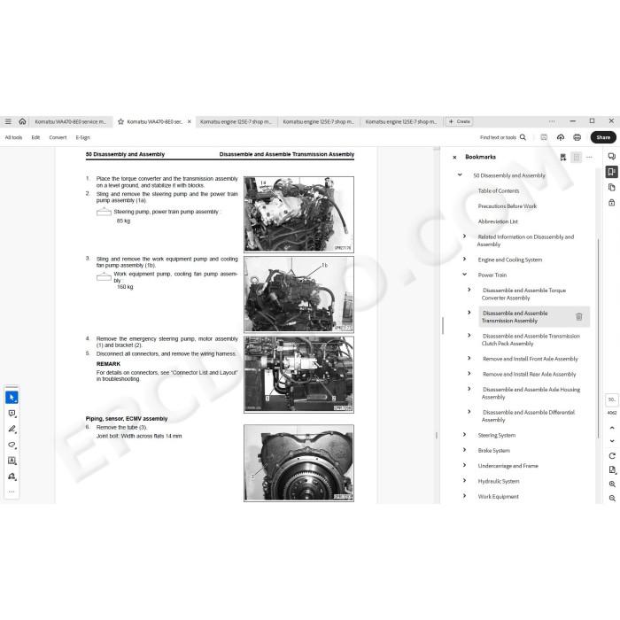 Komatsu Wheel Loader WA470-8E0 service & repair manual