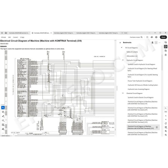 Komatsu Wheel Loader WA470-8E0 service & repair manual