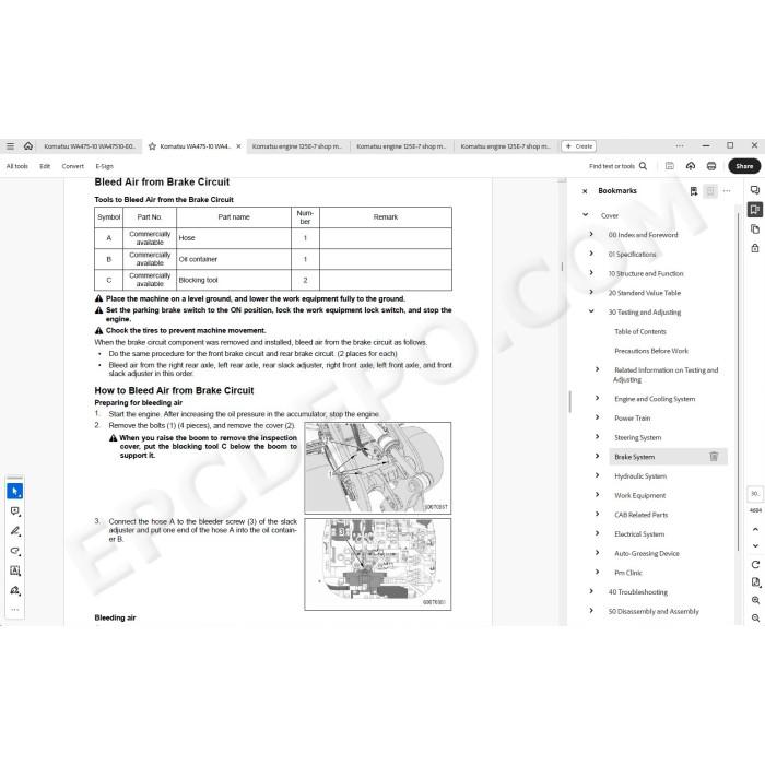 Komatsu Wheel Loader WA475-10 WA475-10E0 service & repair manual