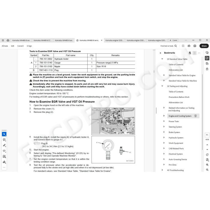Komatsu Wheel Loader WA480-8 service & repair manual