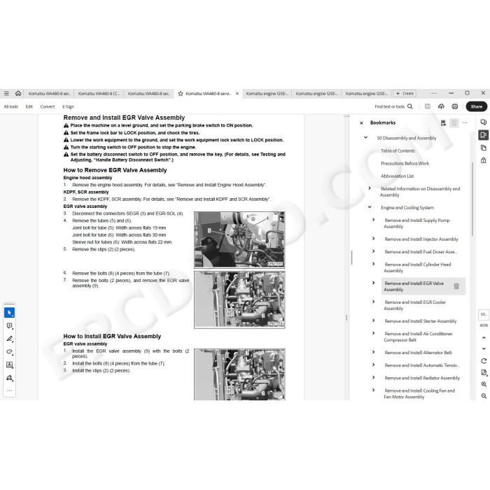 Komatsu Wheel Loader WA480-8 service & repair manual