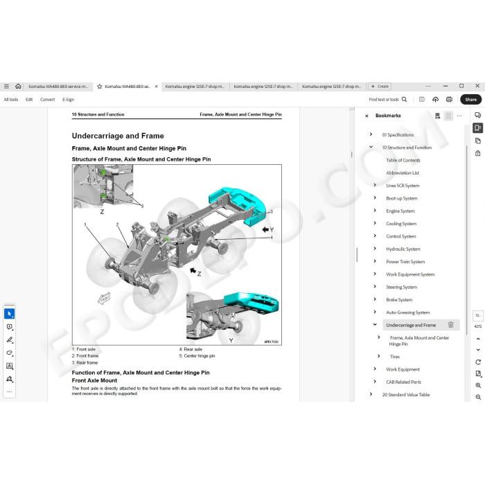 Komatsu Wheel Loader WA480-8E0 service & repair manual