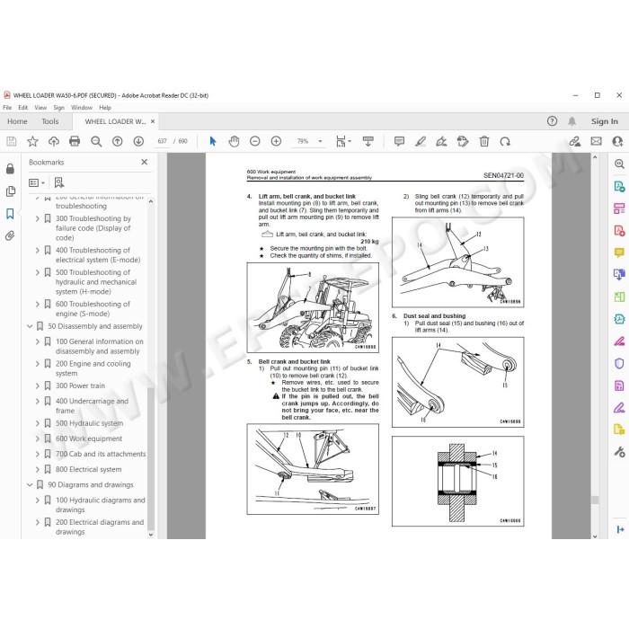Komatsu Wheel Loader WA50-6 service & repair manual
