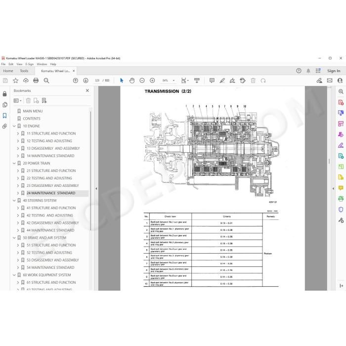 Komatsu Wheel Loader WA500-1 service & repair manual