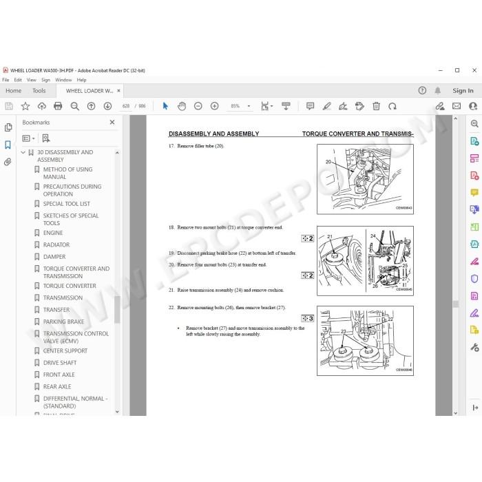 Komatsu Wheel Loader WA500-3H service & repair manual