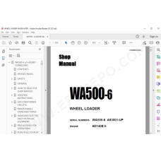 Komatsu Wheel Loader WA500-6 service & repair manual