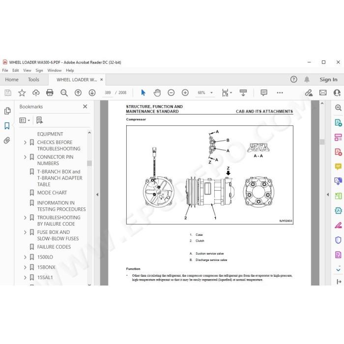 Komatsu Wheel Loader WA500-6 service & repair manual