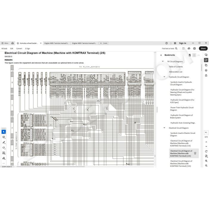 Komatsu Wheel Loader WA500-8 service & repair manual