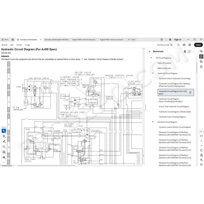 Komatsu Wheel Loader WA500-8E0 service & repair manual