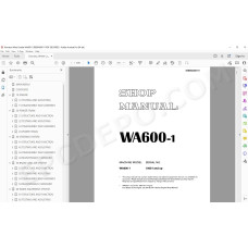 Komatsu Wheel Loader WA600-1 service & repair manual