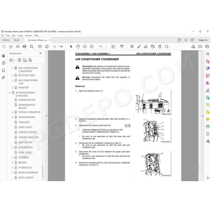 Komatsu Wheel Loader WA600-3L service & repair manual