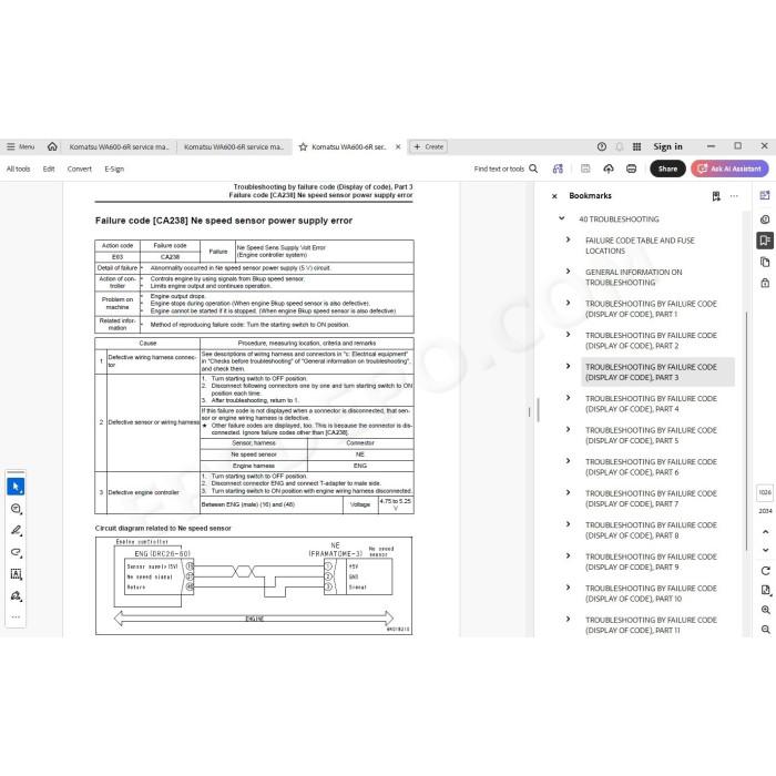Komatsu Wheel Loader WA600-6R service & repair manual