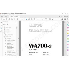 Komatsu Wheel Loader WA700-3 service & repair manual