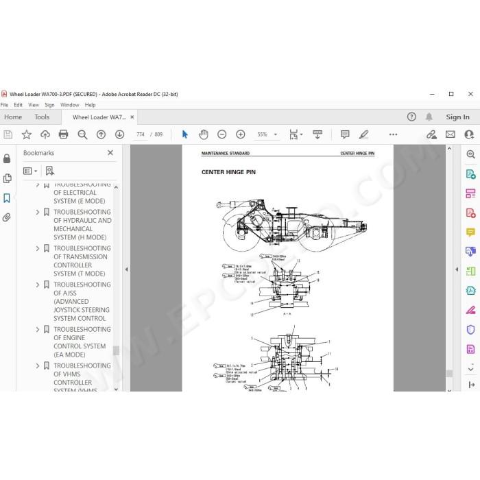 Komatsu Wheel Loader WA700-3 service & repair manual