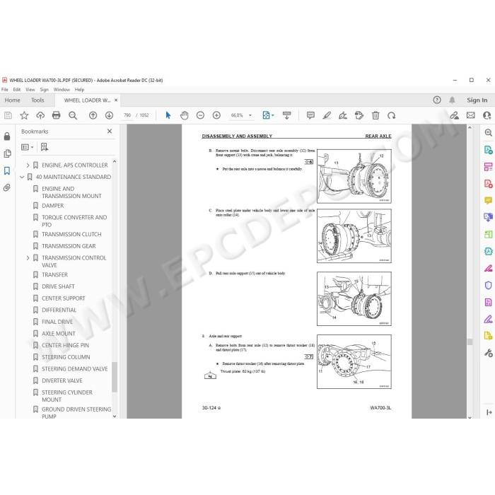 Komatsu Wheel Loader WA700-3L Avance service & repair manual