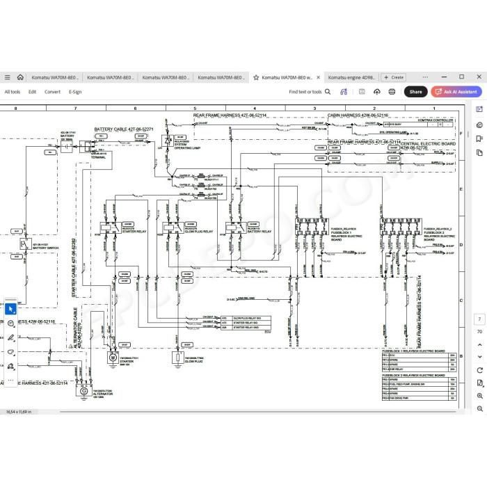 Komatsu Wheel Loader WA70M-8E0 service & repair manual