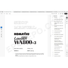 Komatsu Wheel Loader WA800-3 Avance service & repair manual