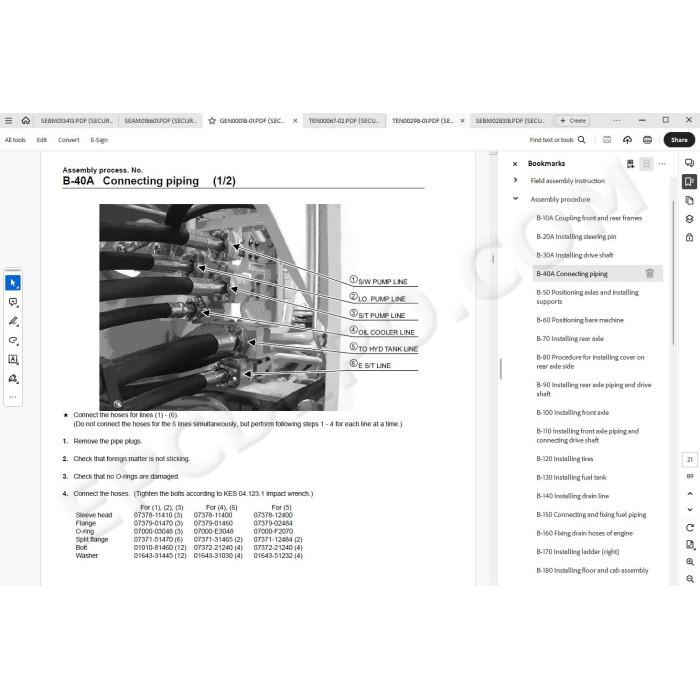 Komatsu Wheel Loader WA800-3 Avance service & repair manual