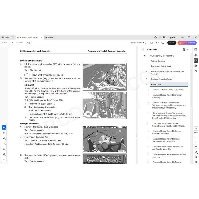 Komatsu Wheel Loader WA800-8 WA900-8 service & repair manual