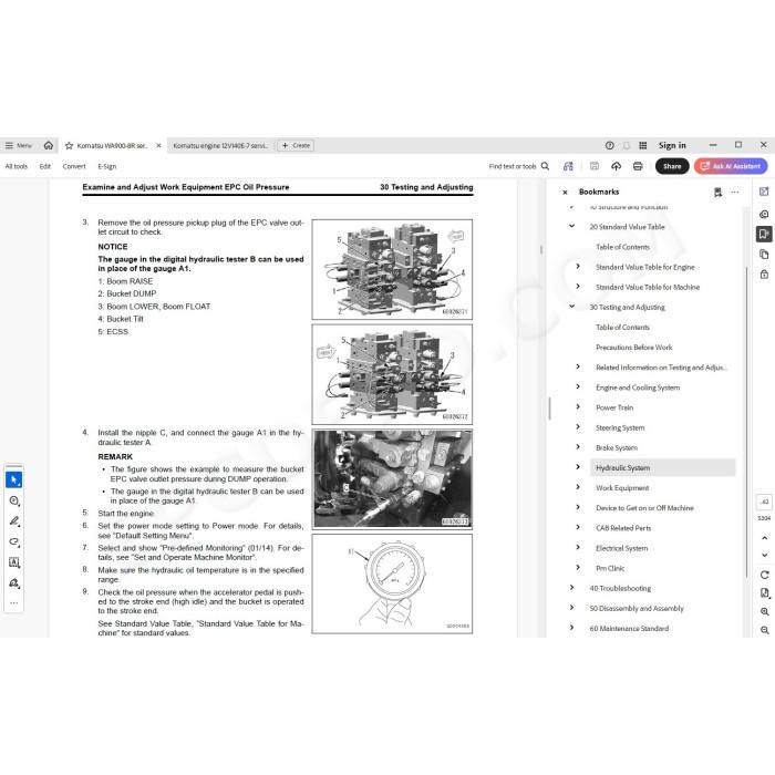 Komatsu Wheel Loader WA900-8R service & repair manual
