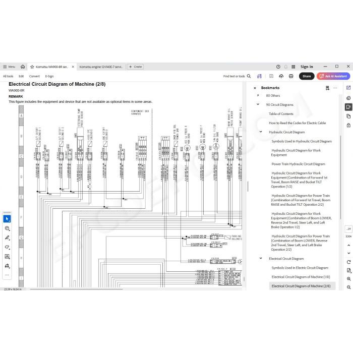 Komatsu Wheel Loader WA900-8R service & repair manual