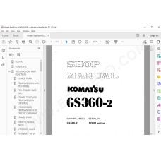 Komatsu Wheeled Road Stabilizer GS360-2 service & repair manual