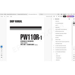 Komatsu Wheeled Excavator PW110R-1 service & repair manual