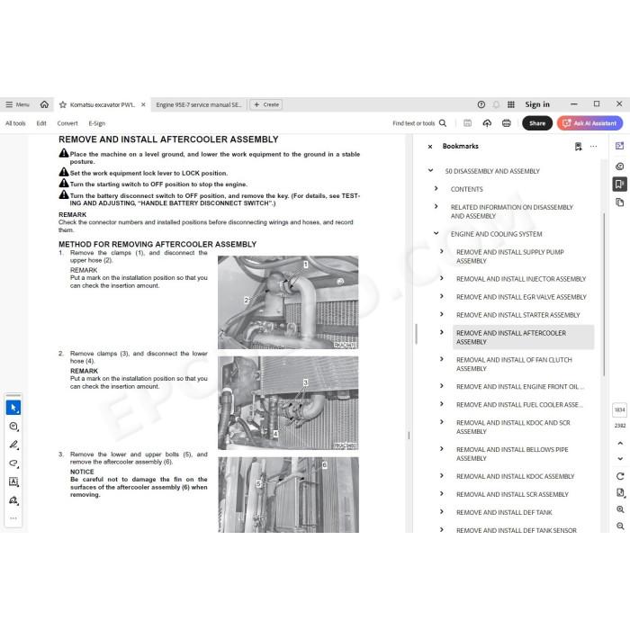 Komatsu Wheeled Excavator PW118MR-11 service & repair manual