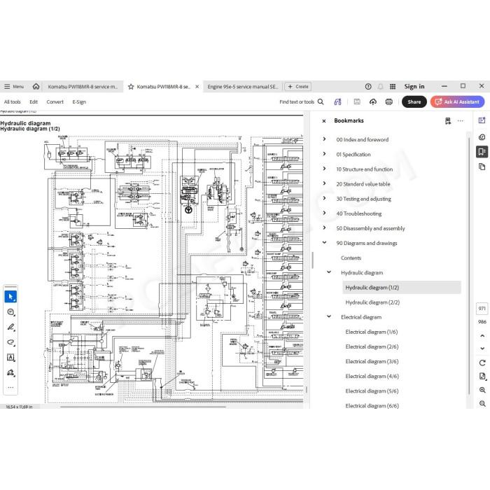 Komatsu Wheeled Excavator PW118MR-8 service & repair manual
