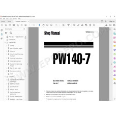 Komatsu Wheeled Excavator PW140-7 service & repair manual