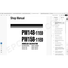 Komatsu Wheeled Excavator PW148-11E0 PW158-11E0 service & repair manual