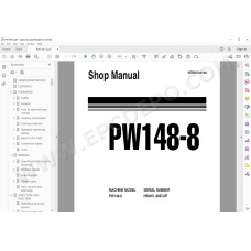 Komatsu Wheeled Excavator PW148-8 service & repair manual