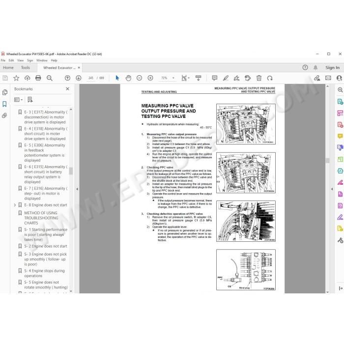 Komatsu Wheeled Excavator PW150ES-6K service & repair manual