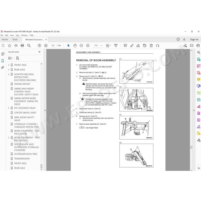 Komatsu Wheeled Excavator PW150ES-6K service & repair manual