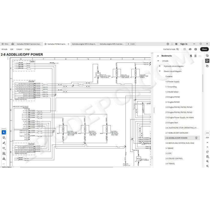 Komatsu Wheeled Excavator PW160-11 service & repair manual