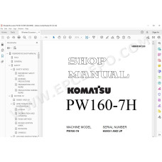 Komatsu Wheeled Excavator PW160-7H service & repair manual
